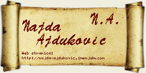 Najda Ajduković vizit kartica